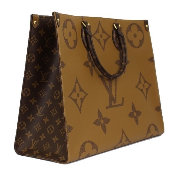 Louis Vuitton On The Go GM Monogram Giant Handbag Brown Beige - Picture 2 of 4